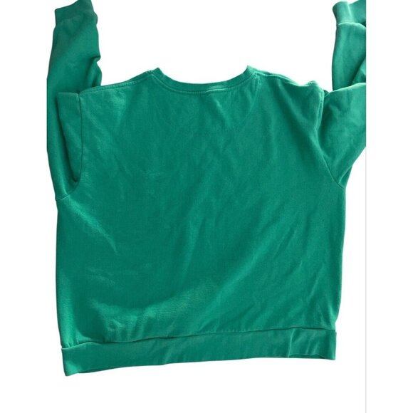 December 25th Crewneck Sweatshirt Adult XXL Green Merry Long Sleeve Fleece EUC - Picture 6 of 7